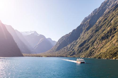Milford Sound Scenic Cruise in Harrison Cove with Pembroke Glacier