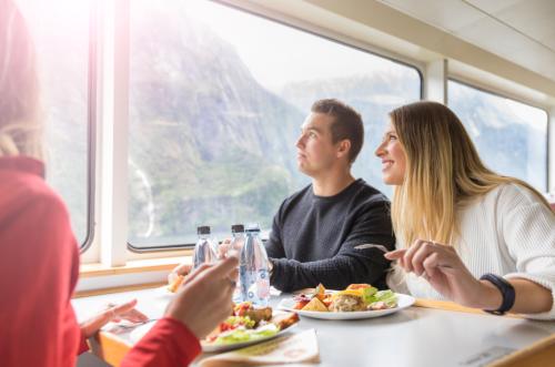 Nature Cruise Guests enjoying hot buffet lunch