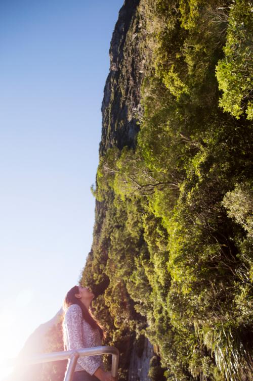 Passenger aboard Lady Stirling looking up portrait